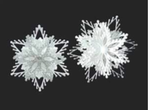 3D White & Silver Glitter Snowflake Ornament