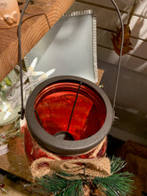 Load image into Gallery viewer, Red Rustic Candleholder
