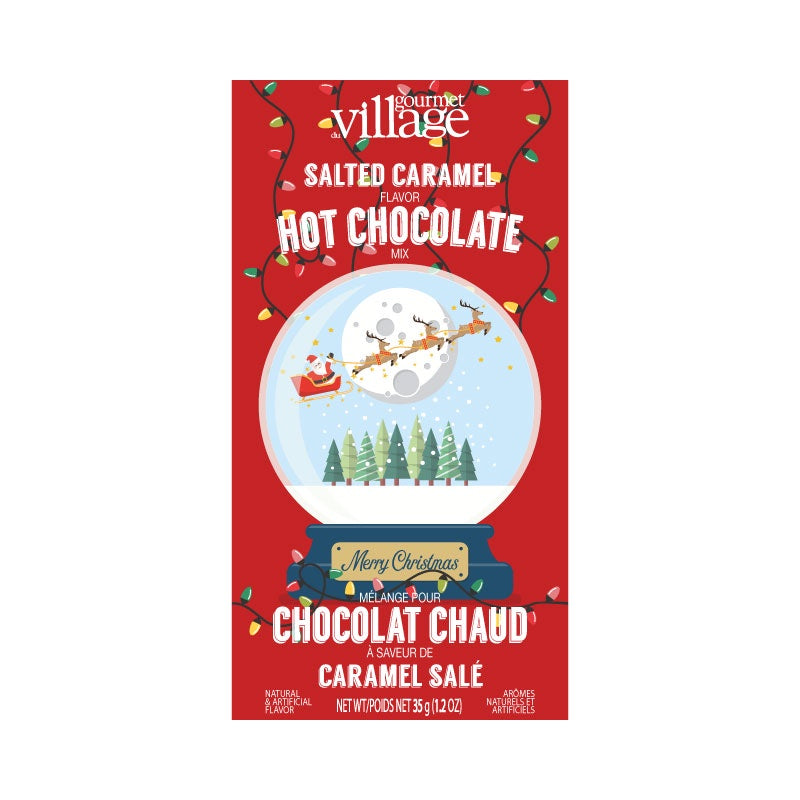Salted Caramel Snowglobe Hot Chocolate
