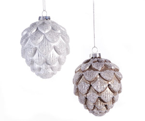 Glass Pinecone Tree Ornament