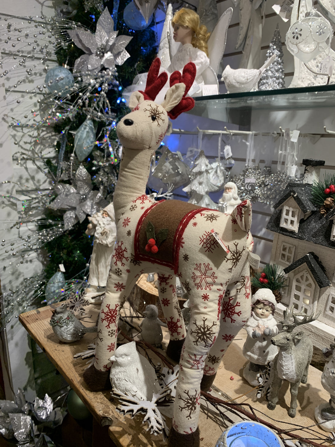 Plush Fabric Snowflake Reindeer