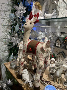 Plush Fabric Snowflake Reindeer