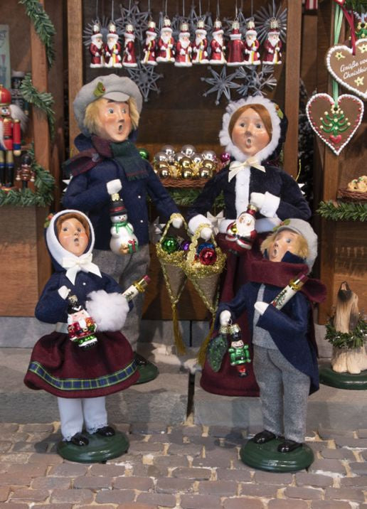 Glass Ornament Family Carollers
