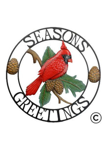 Cardinal Seasons Greetings Sign