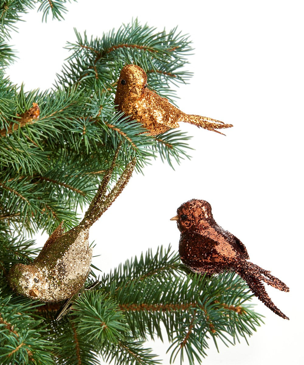 Glittery Bird Clip - 3 colours