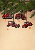 Red Vehicle Ornaments