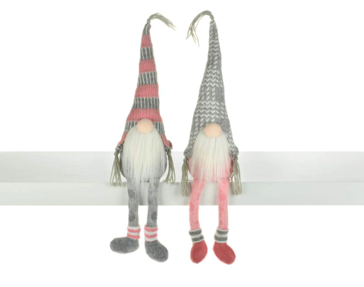Pink & Grey Plush Gnome