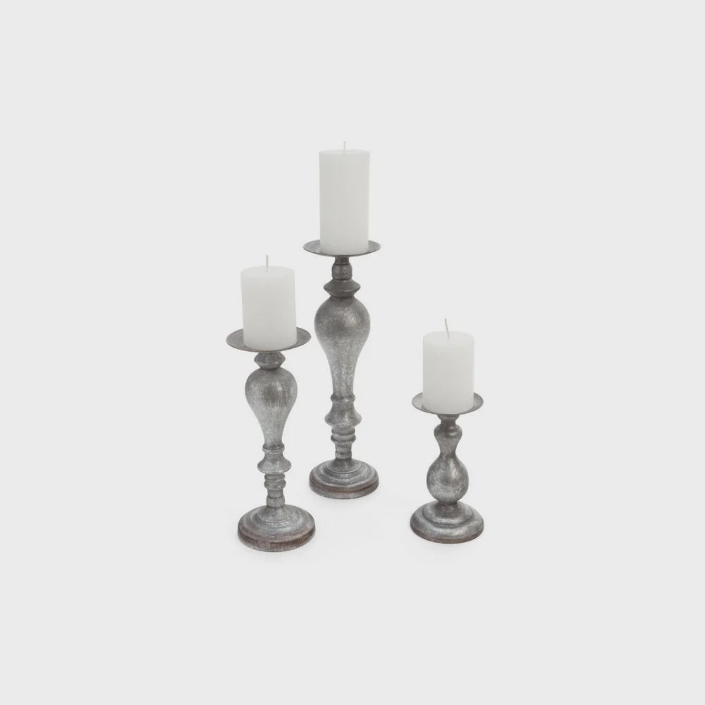 Silver Tabletop Candlestick