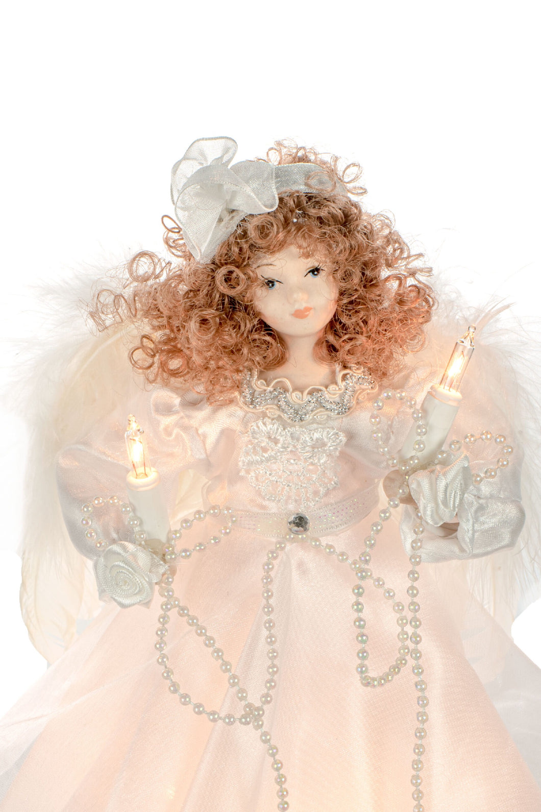 10” White Blonde Angel Treetopper