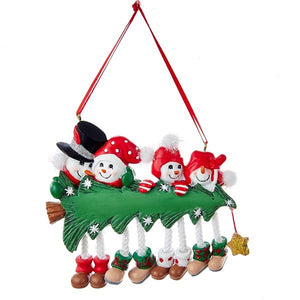 Snow Tree Family of 4 Personalizable Ornament