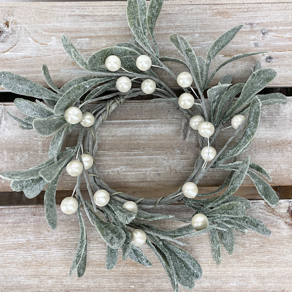Eucalyptus White Berry Candle Ring