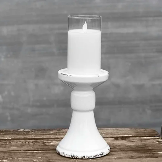 White Ceramic Candle Holder