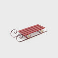 Large Red Metal Sleigh
