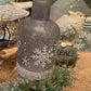 Grey Frosted Snowflake Vase