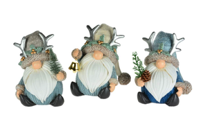 Blue & Grey Gnome Figure