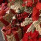 Fabric gift box w bow burlap designed