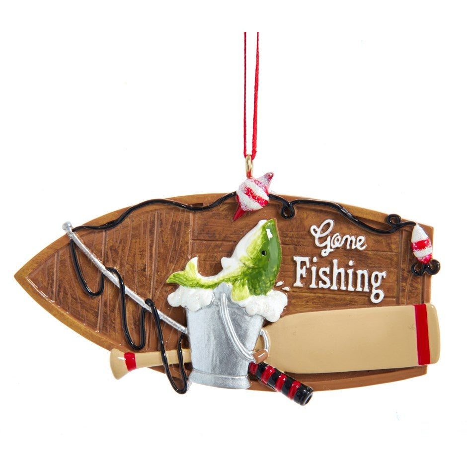 Gone Fishing Boat Ornament
