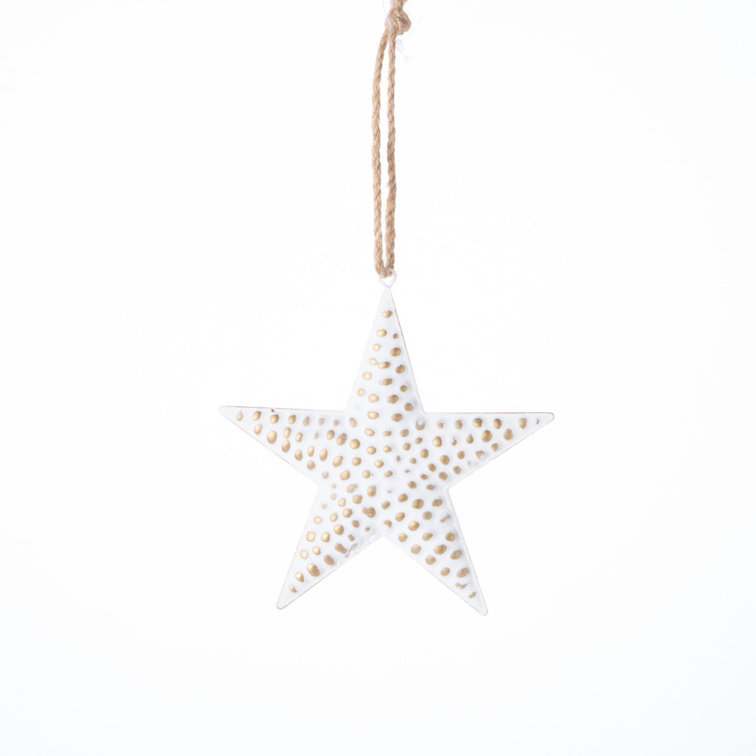 White & Gold Star Ornament