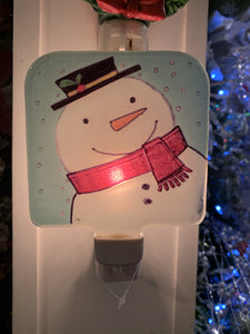 Retro Glass Snowman Nightlight