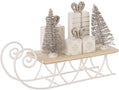 Silver & White Wooden Sleigh