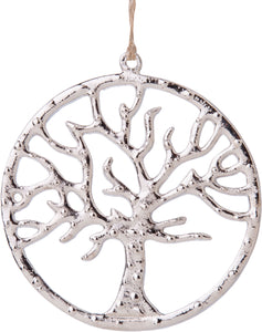 Silver Cast Metal Tree Of Life Ornament