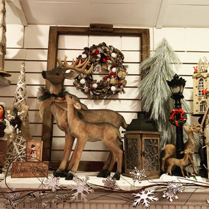 Statuesque Deer and Fawn -2 feet