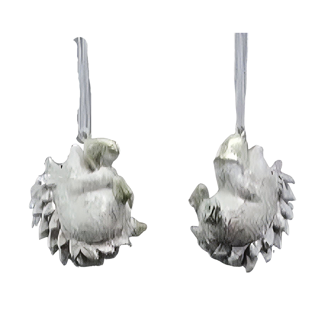 Silvery Hanging Hedgehog Ornament