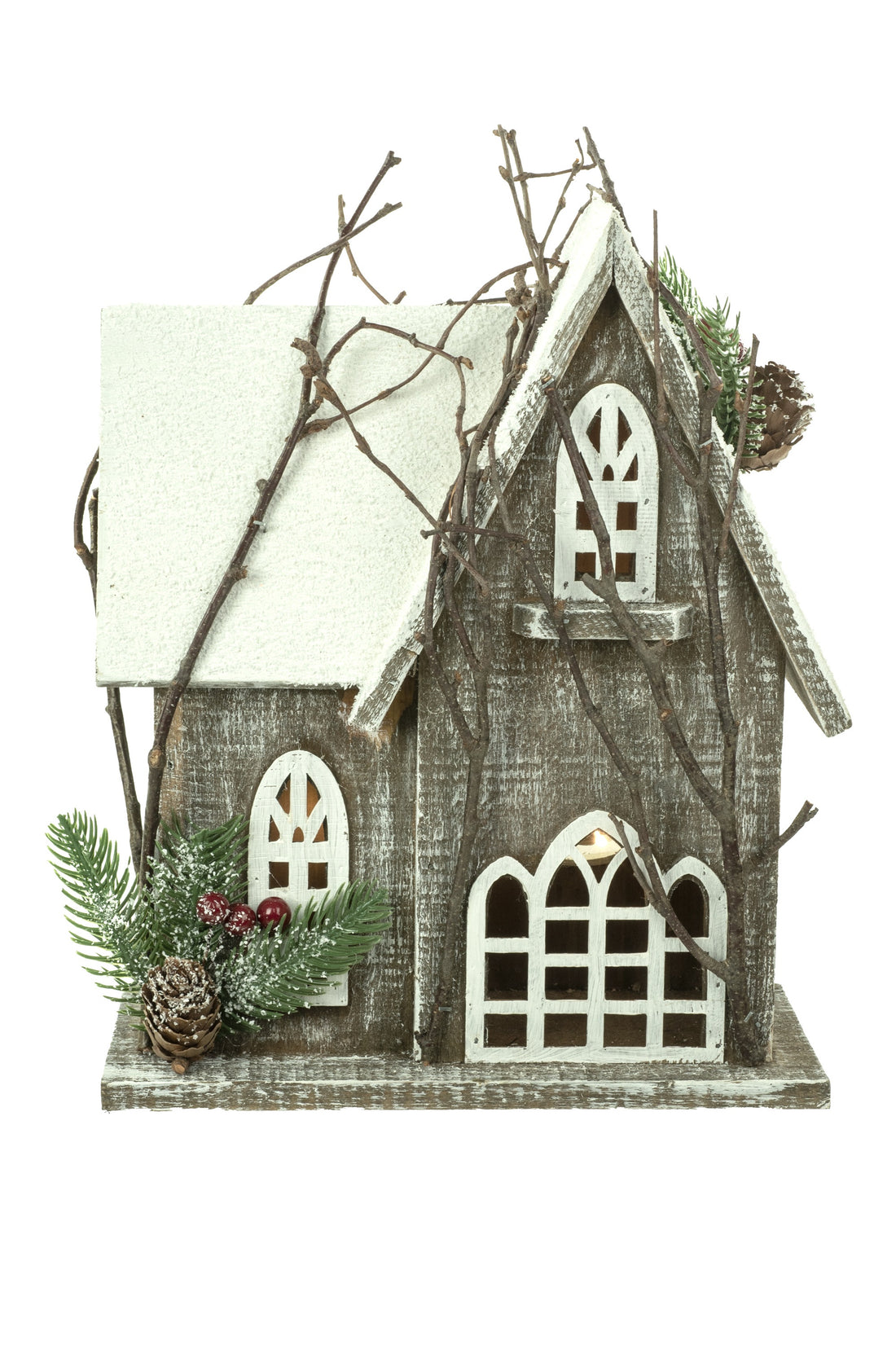 Grey Lit Wooden House (3 styles)