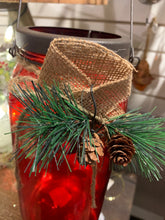 Load image into Gallery viewer, Red Rustic Candleholder
