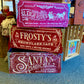 Red Vintage Christmas Crates - 3 styles