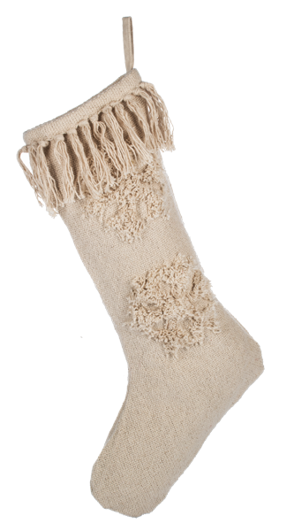 Natural Snowflake Stocking