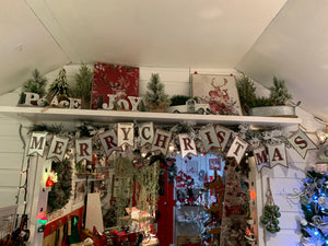 Rustic Metal Merry Christmas Banner