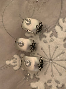 Glass Silver Napkin and Place Holders - set of 6