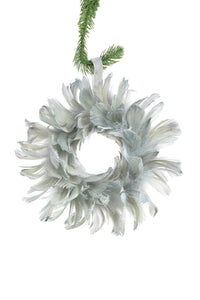 Grey Feather Wreath