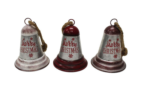 Rustic White Metal Jingle Bell 9 inch – Glendas Christmas Cottage