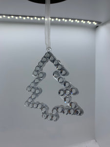 Silver Jeweled Tree Ornament