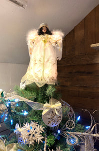 12” Black Angel Tree topper