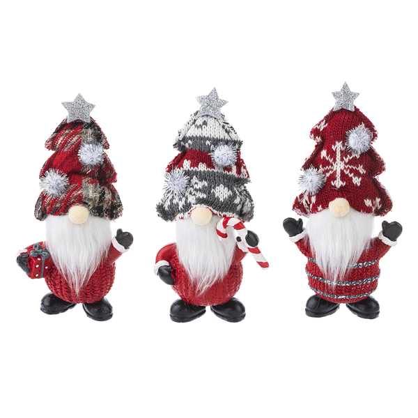 Gnome w Knit Tree Hat