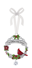 Load image into Gallery viewer, Christmas Cardinal Ornament with Sayings
