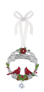 Christmas Cardinal Ornament with Sayings