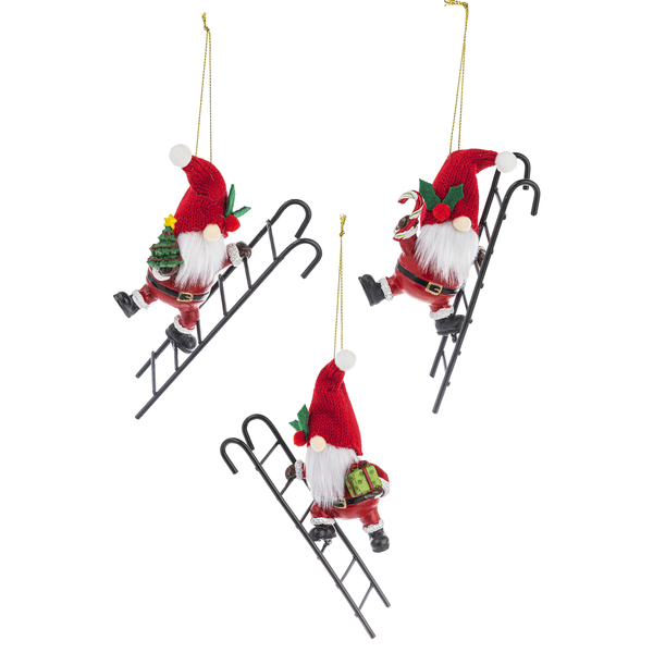 Gnome on Ladder Ornament