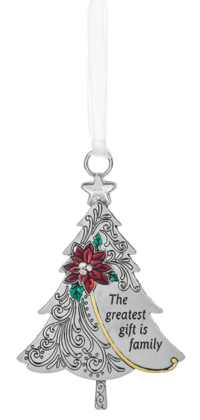 Gift is Family Silver Tree Ornament