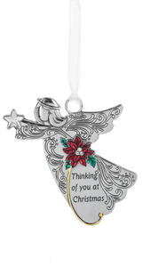 Thinking Of You Silver Angel Ornament