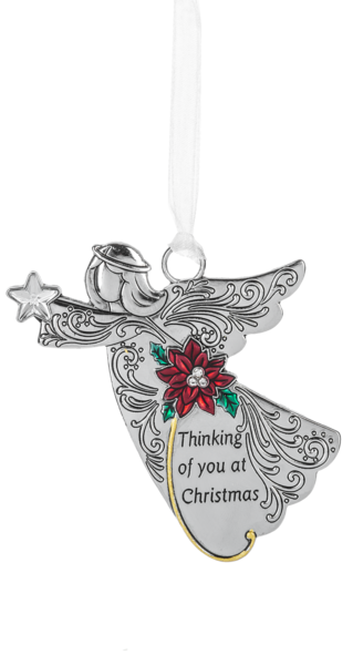 Thinking Of You Silver Angel Ornament
