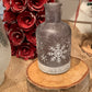 Grey Frosted Snowflake Vase