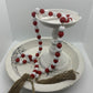 Red & White Wood Bead Garland