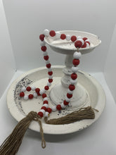 Load image into Gallery viewer, Red &amp; White Wood Bead Garland
