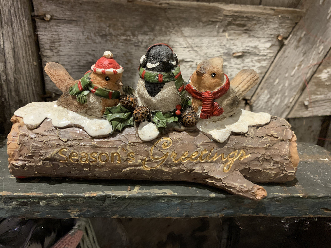 3 Birds On A Log