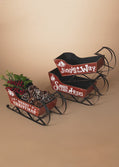 Rustic Red Vintage Sleigh