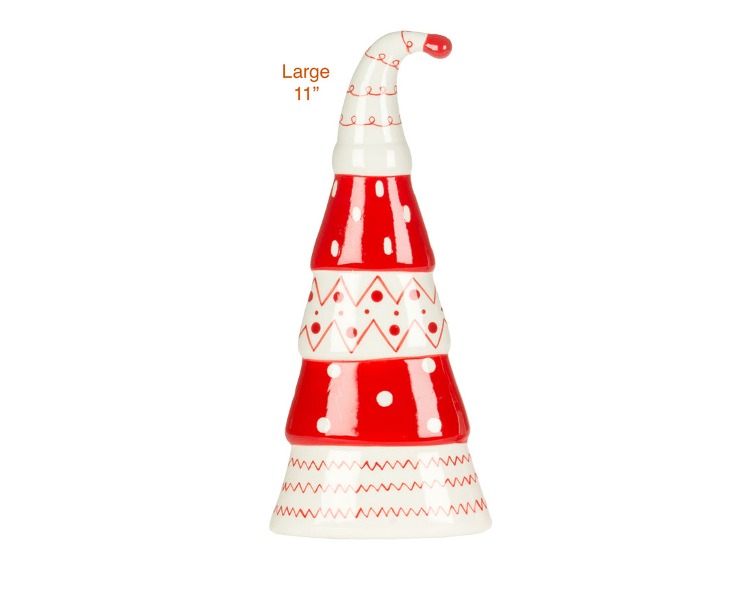 Red & White Christmas Tree w Hat
